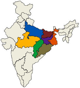 India Map With Pacs States Image